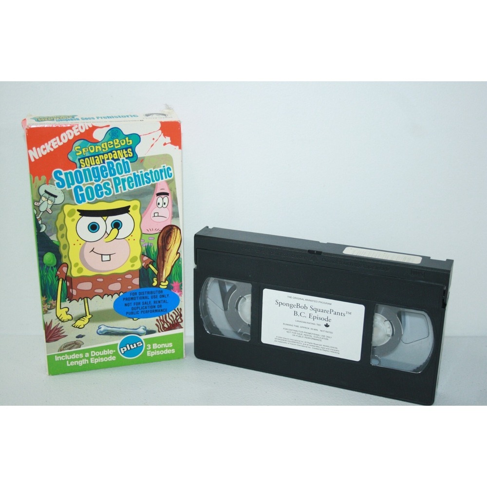 RARE SpongeBob SquarePants Goes‎ Prehistoric 2004 VHS Promo Screener Copy